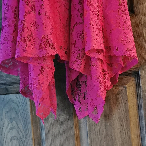 NWT Sleeveless Asymmetrical High Low Lace Dress - size 8 - Picture 4 of 10